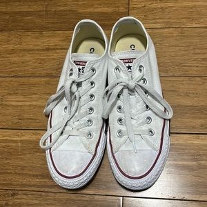 white lowtop converses